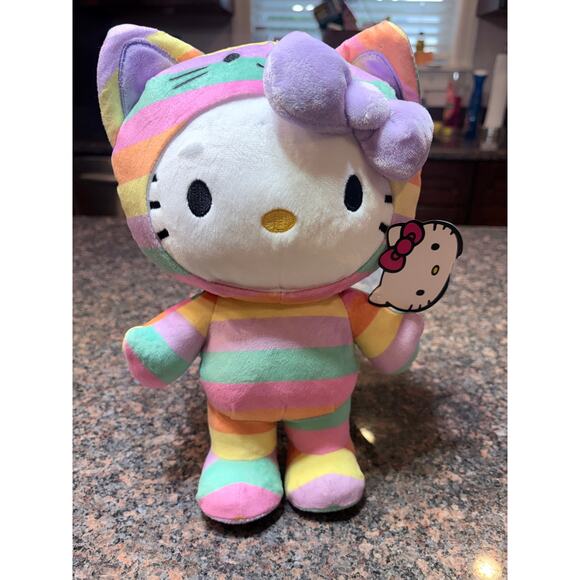 Sanrio Other - Hello Kitty Pastel Striped Cat Costume Plush